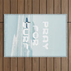 Pray For Surf Outdoor Rug Gallery Image 1