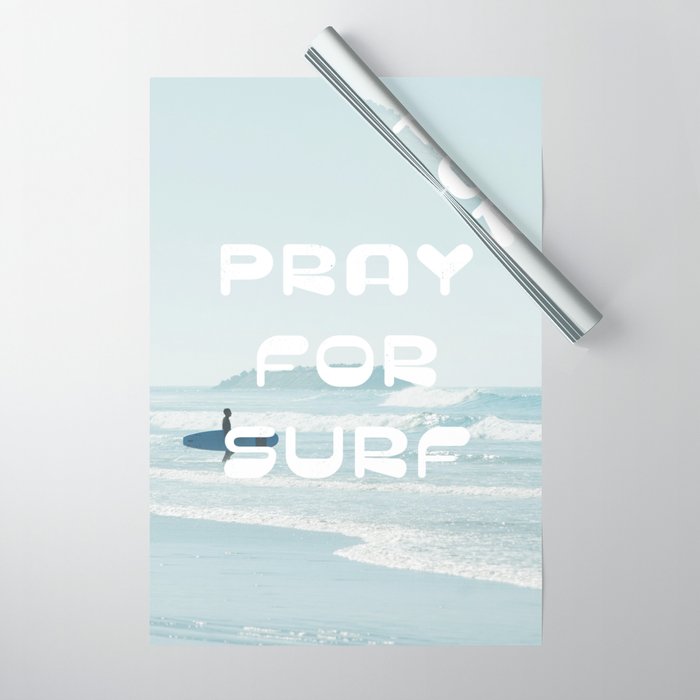 Pray For Surf Wrapping Paper Gallery Image 1