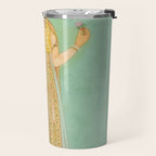 Artist Mughal Title Beauty Holding a Flower Place India Indian Miniature Painting  Travel Mug Gallery Image 2