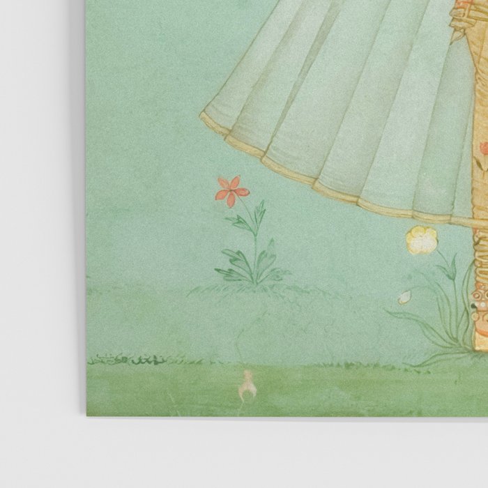 Artist Mughal Title Beauty Holding a Flower Place India Indian Miniature Painting  Poster Gallery Image 3