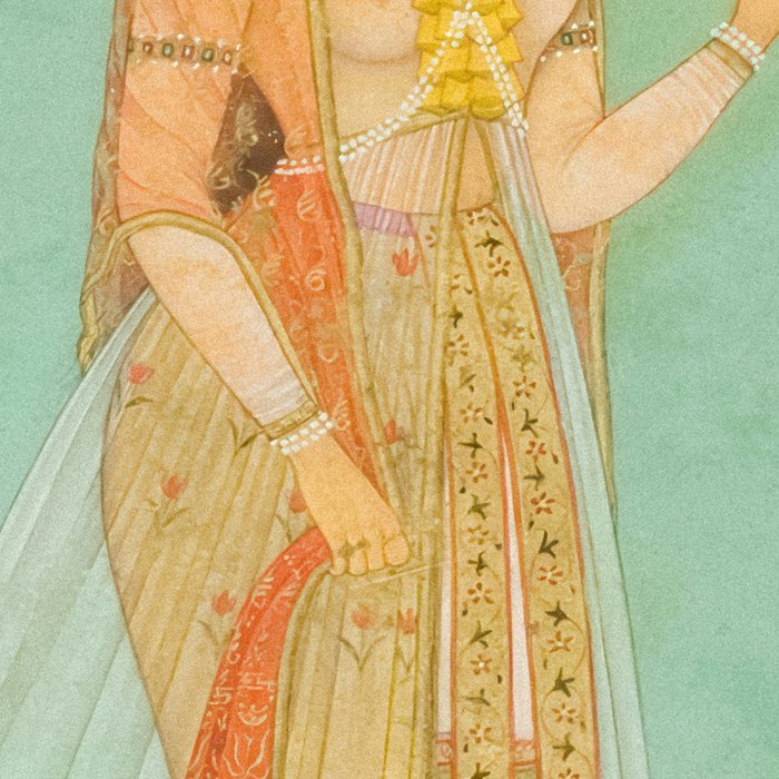 Artist Mughal Title Beauty Holding a Flower Place India Indian Miniature Painting  Coffee Mug Gallery Image 2