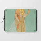Artist Mughal Title Beauty Holding a Flower Place India Indian Miniature Painting  Laptop Sleeve Gallery Image 1