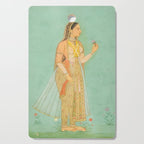 Artist Mughal Title Beauty Holding a Flower Place India Indian Miniature Painting  Cutting Board Gallery Image 1