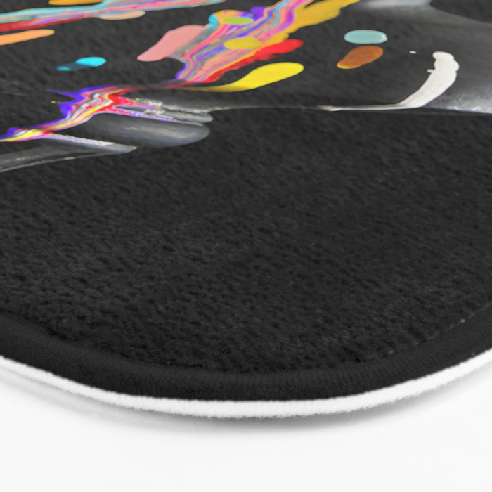 The Girl With Stars In Her Eyes (On Black) Bath Mat Gallery Image 3