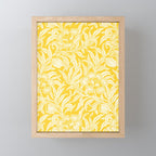 Vintage Yellow Floral Pattern Mini Art Print Gallery Image 1