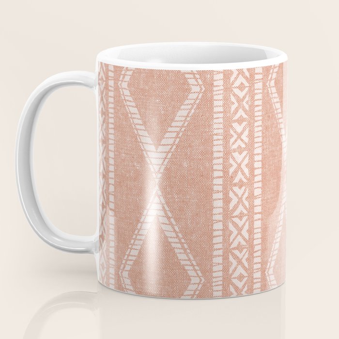 oceania diamond stripes - terracotta Coffee Mug Gallery Image 3