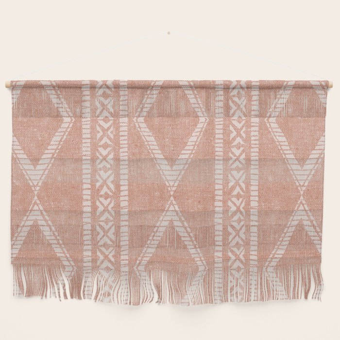 oceania diamond stripes - terracotta Wall Hanging Gallery Image 1