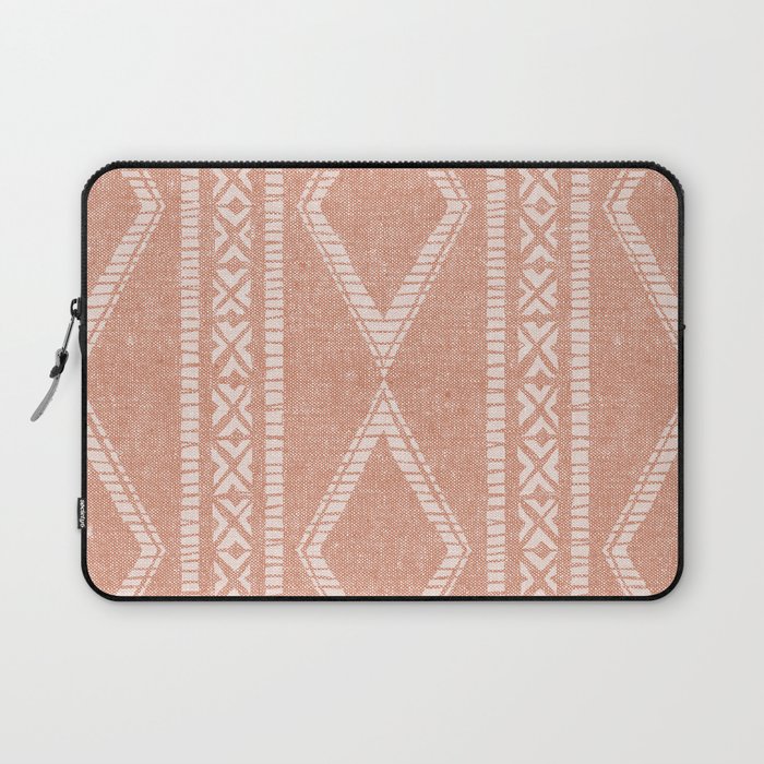 oceania diamond stripes - terracotta Laptop Sleeve Gallery Image 1