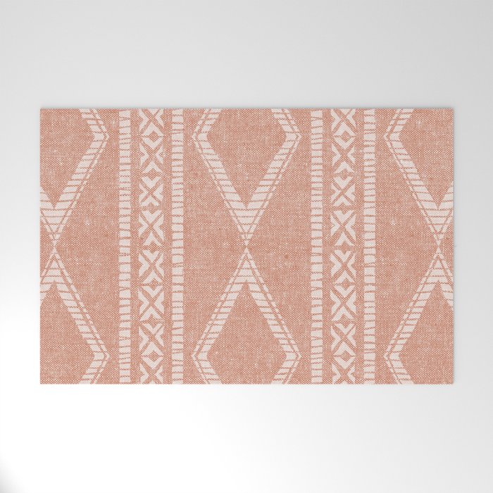 oceania diamond stripes - terracotta Welcome Mat Gallery Image 1
