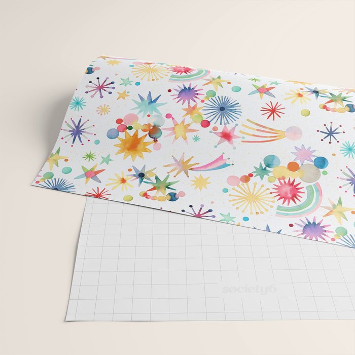 Holiday 2025 Shooting Stars Sky Wrapping Paper Gallery Image 2