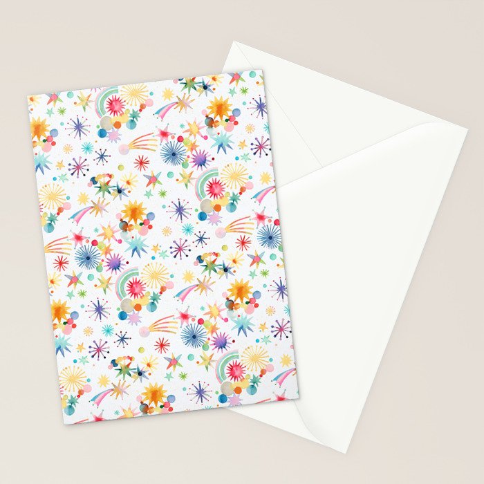Holiday 2025 Shooting Stars Sky Stationery Card Gallery Image 2