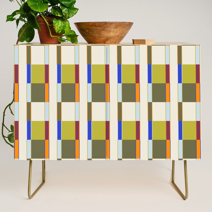 Multicolor Rectangles Credenza Gallery Image 1