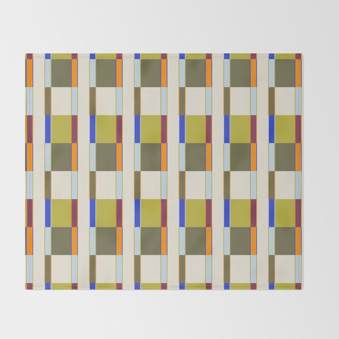 Multicolor Rectangles Throw Blanket Gallery Image 2