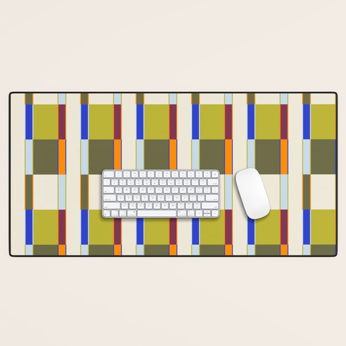 Multicolor Rectangles Desk Mat Gallery Image 1