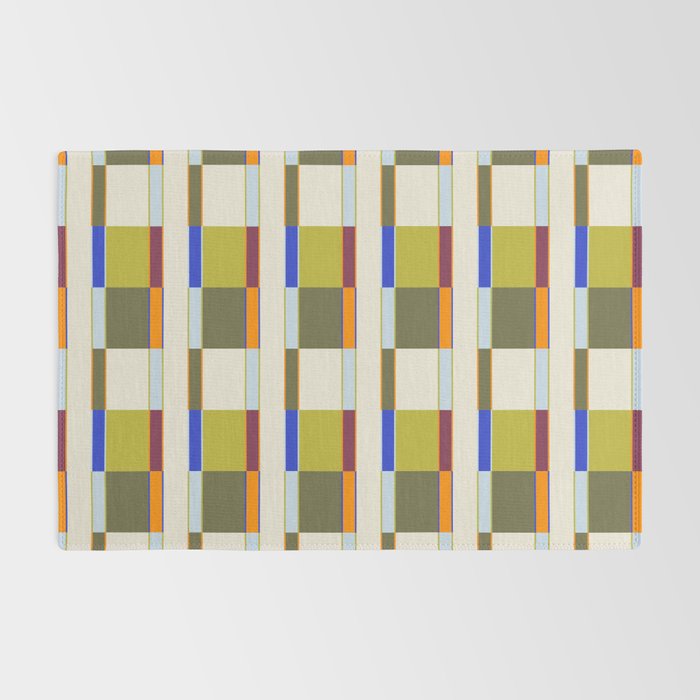 Multicolor Rectangles Rug Gallery Image 2