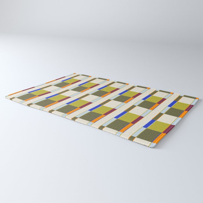 Multicolor Rectangles Rug Gallery Image 3
