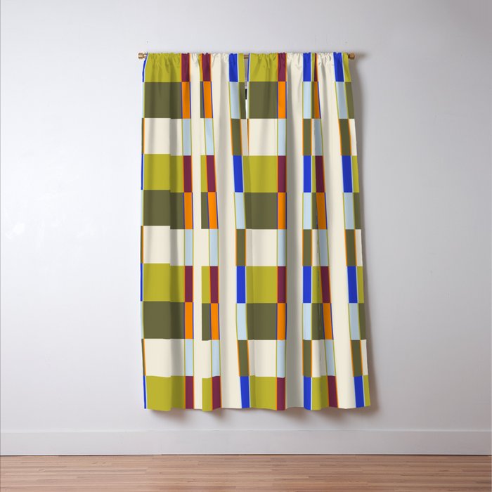 Multicolor Rectangles Window Curtain Gallery Image 3
