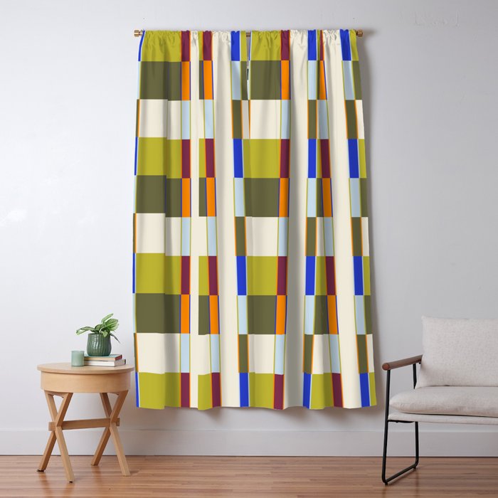 Multicolor Rectangles Window Curtain Gallery Image 5