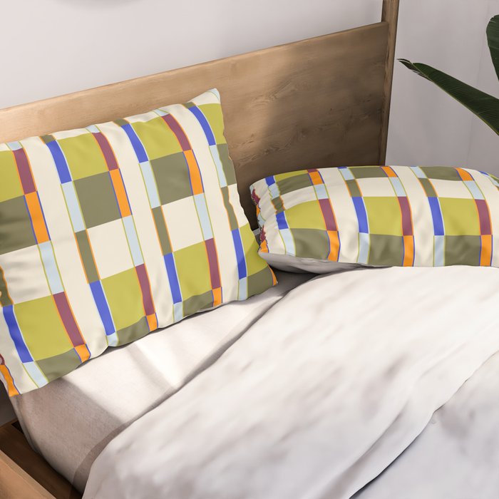 Multicolor Rectangles Pillow Sham Gallery Image 2