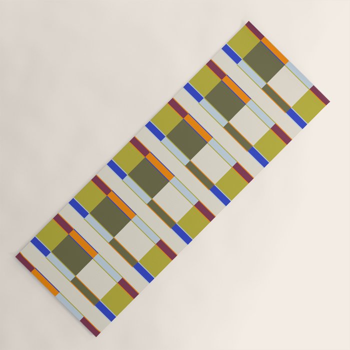 Multicolor Rectangles Yoga Mat Gallery Image 1
