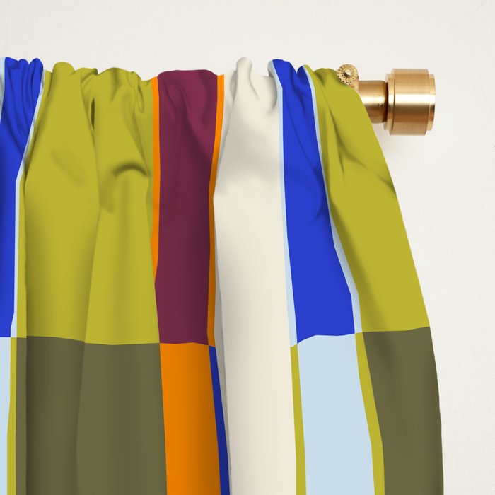 Multicolor Rectangles Window Curtain Gallery Image 2