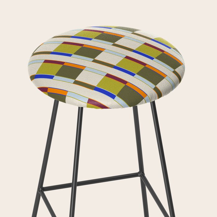 Multicolor Rectangles Stool Gallery Image 2