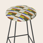 Multicolor Rectangles Stool Gallery Image 2