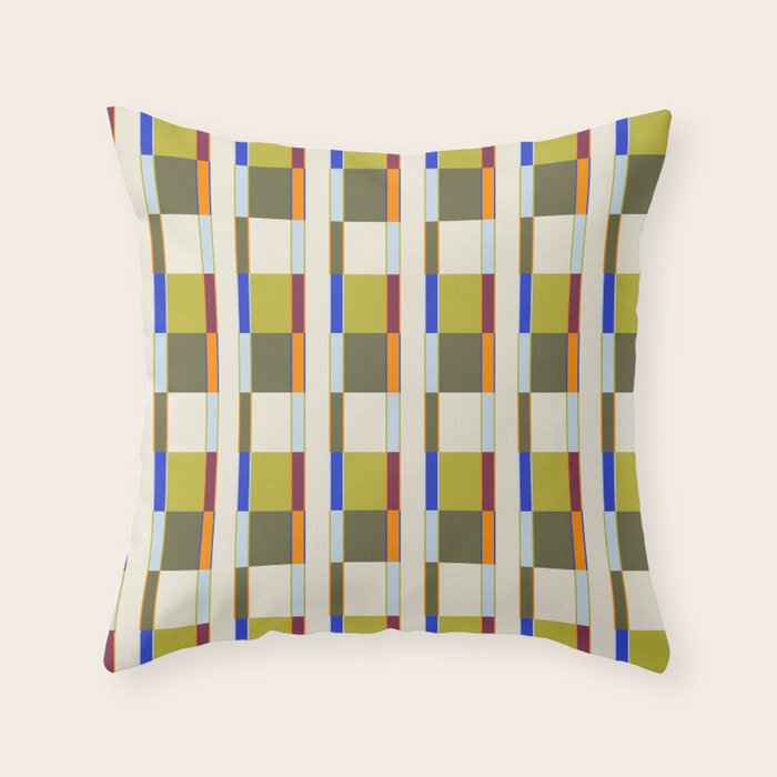 Multicolor Rectangles Throw Pillow Gallery Image 6