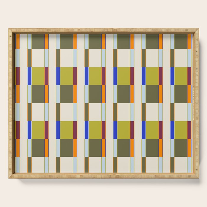 Multicolor Rectangles Serving Tray Gallery Image 1