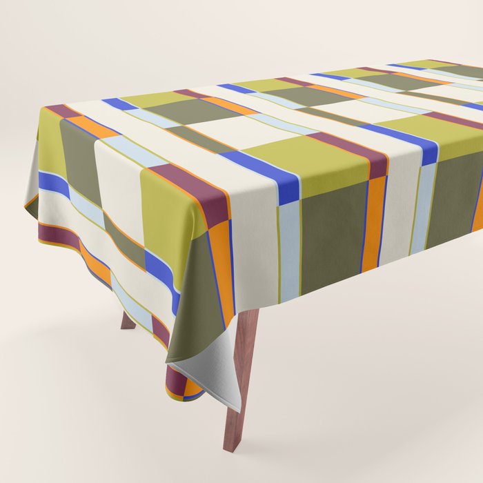 Multicolor Rectangles Tablecloth Gallery Image 1