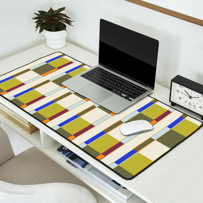Multicolor Rectangles Desk Mat Gallery Image 2