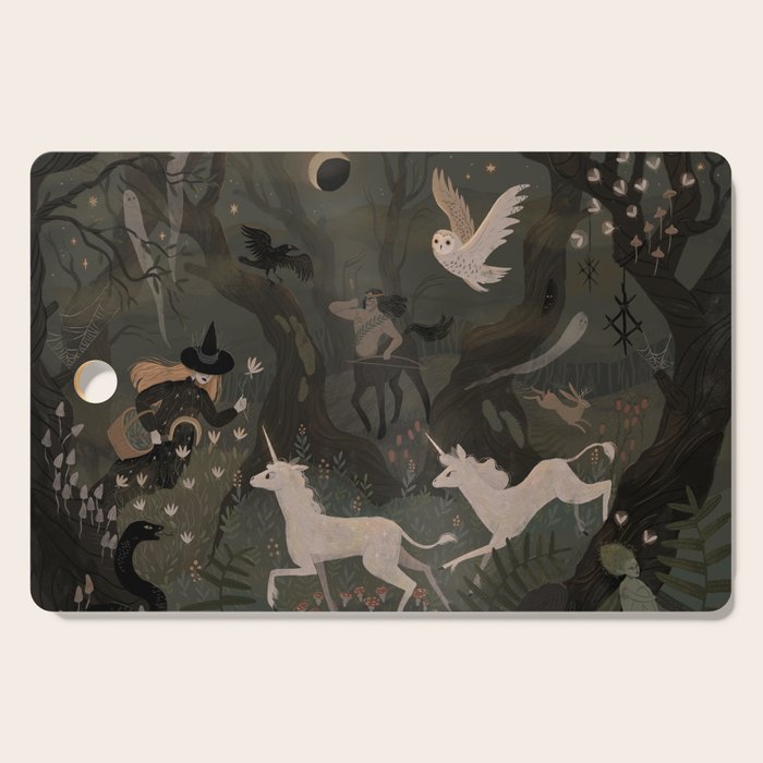 Spooky Forest with Ghosts Cutting Board