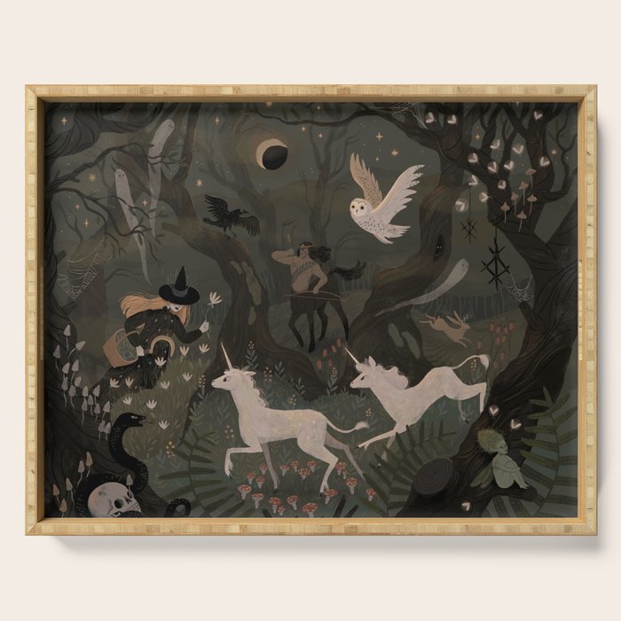 Spooky Forest with Ghosts Serving Tray Gallery Image 1