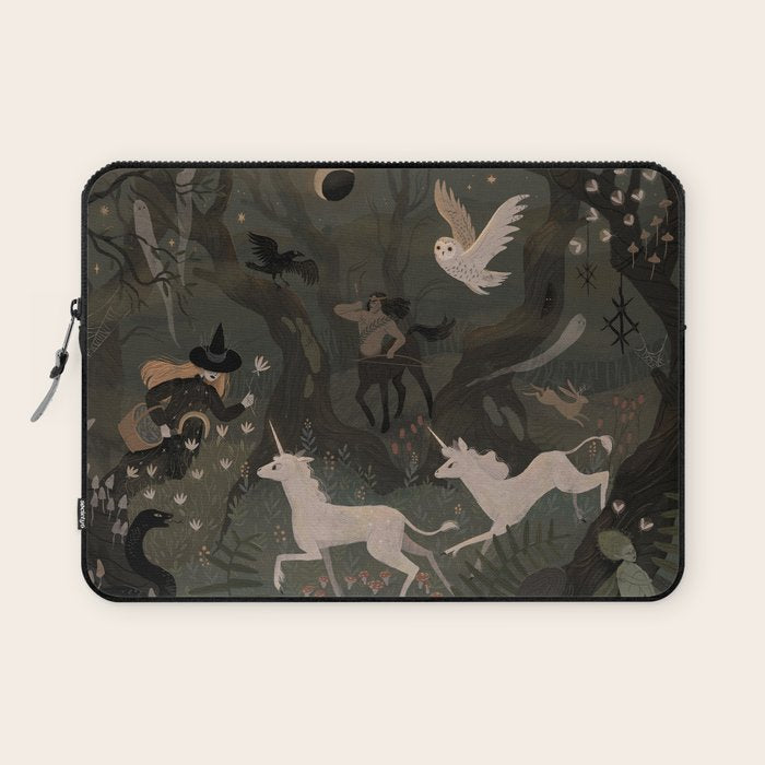 Spooky Forest with Ghosts Laptop Sleeve Gallery Image 1
