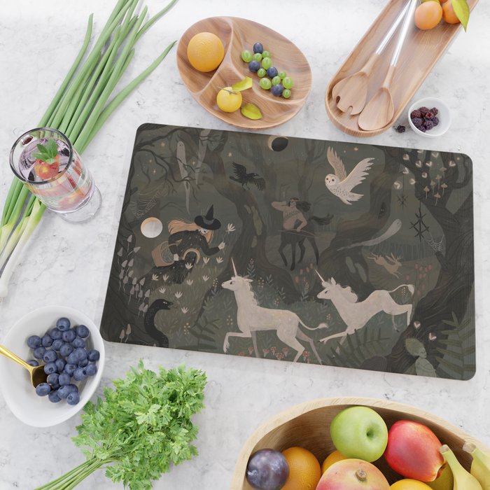 Spooky Forest with Ghosts Cutting Board Gallery Image 2