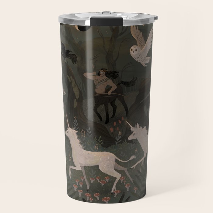 Spooky Forest with Ghosts Travel Mug Gallery Image 1