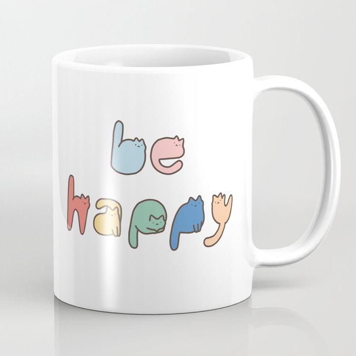be happy cats typo Coffee Mug Gallery Image 1