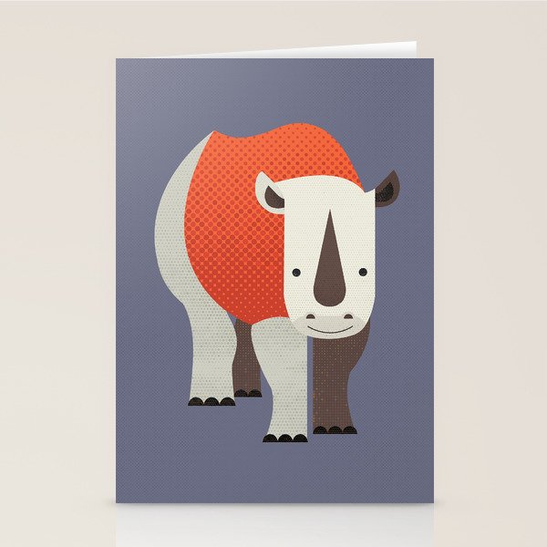 Whimsy Rhinoceros Stationery Card Gallery Image 1