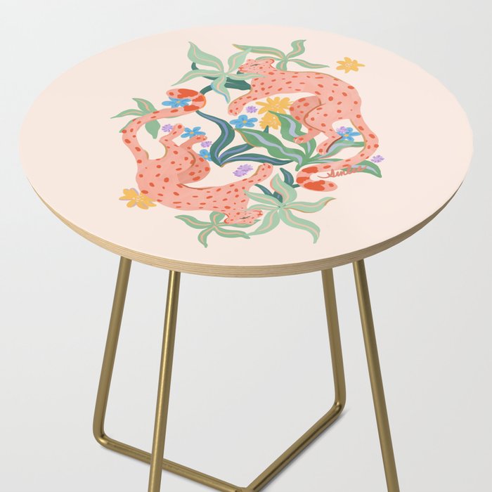 Blush Cheetahs  Side Table Gallery Image 2