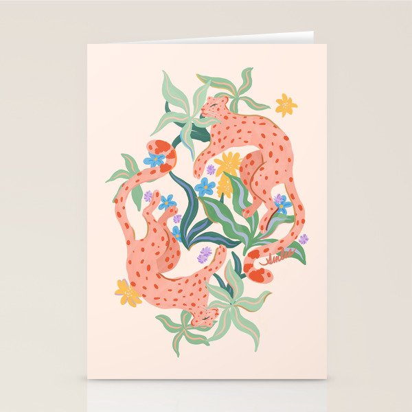 Blush Cheetahs  Stationery Card Gallery Image 2
