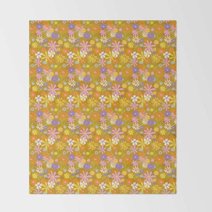 Flower Power Throw Blanket Gallery Image 2