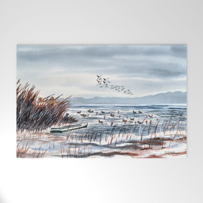Duck Hunting For Canvasbacks Welcome Mat Gallery Image 1