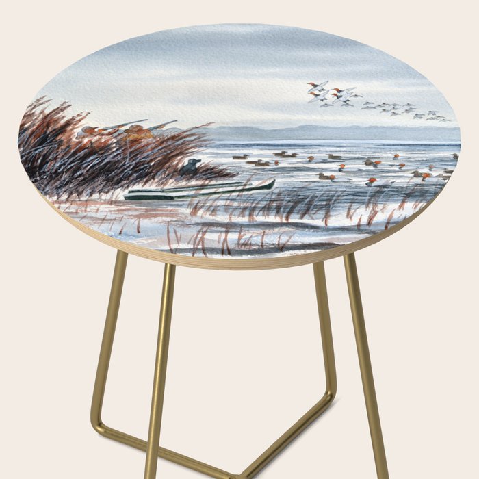 Duck Hunting For Canvasbacks Side Table Gallery Image 2