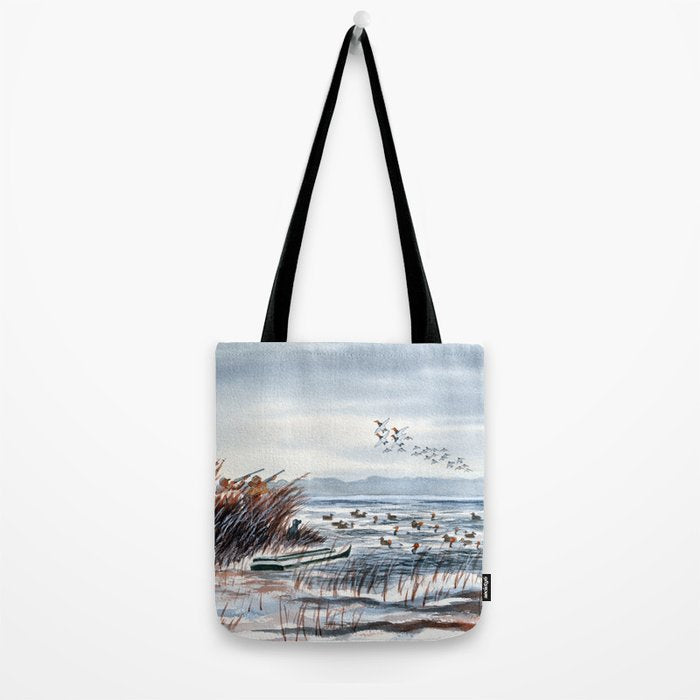 Duck Hunting For Canvasbacks Tote Bag Gallery Image 2