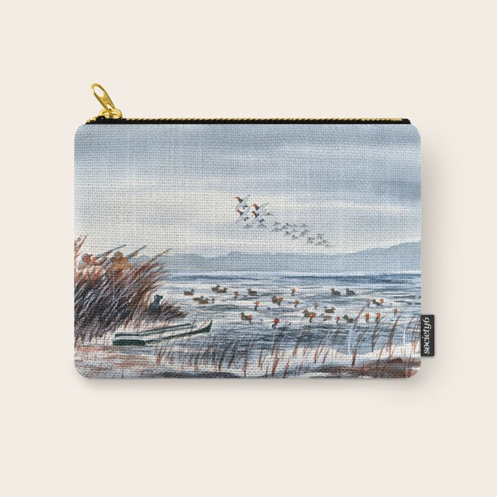Duck Hunting For Canvasbacks Carry All Pouch Gallery Image 1