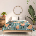Dear Clementine - oranges teal by Crystal Walen Comforter Gallery Image 3