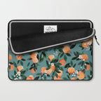 Dear Clementine - oranges teal by Crystal Walen Laptop Sleeve Gallery Image 2