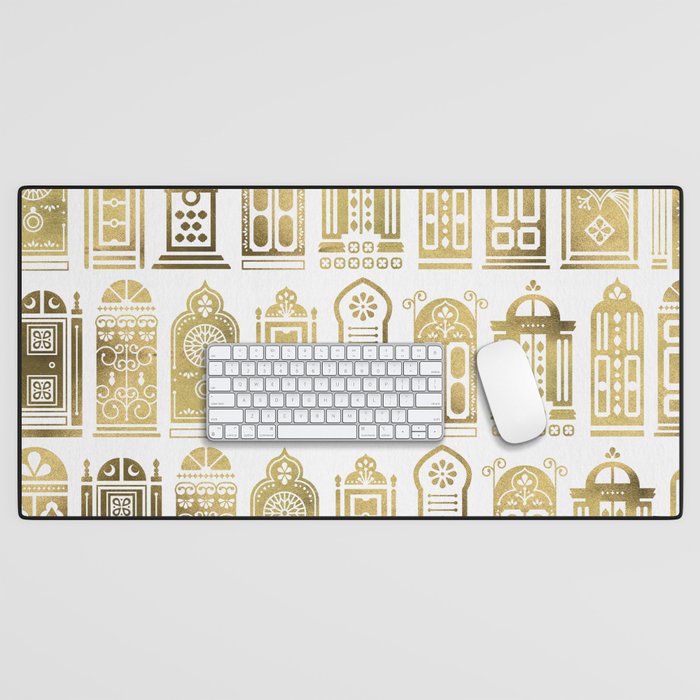 Moroccan Doors - Gold Palette Desk Mat Gallery Image 1