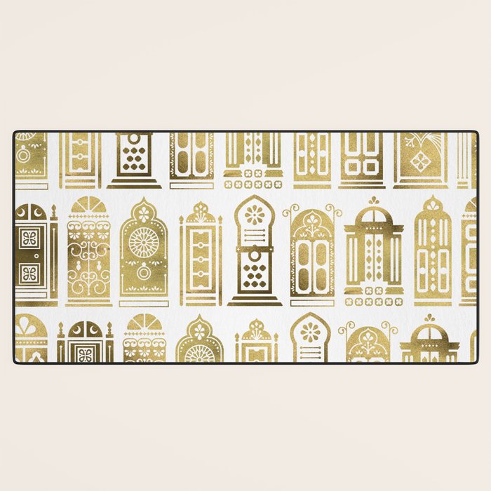 Moroccan Doors - Gold Palette Desk Mat Gallery Image 3
