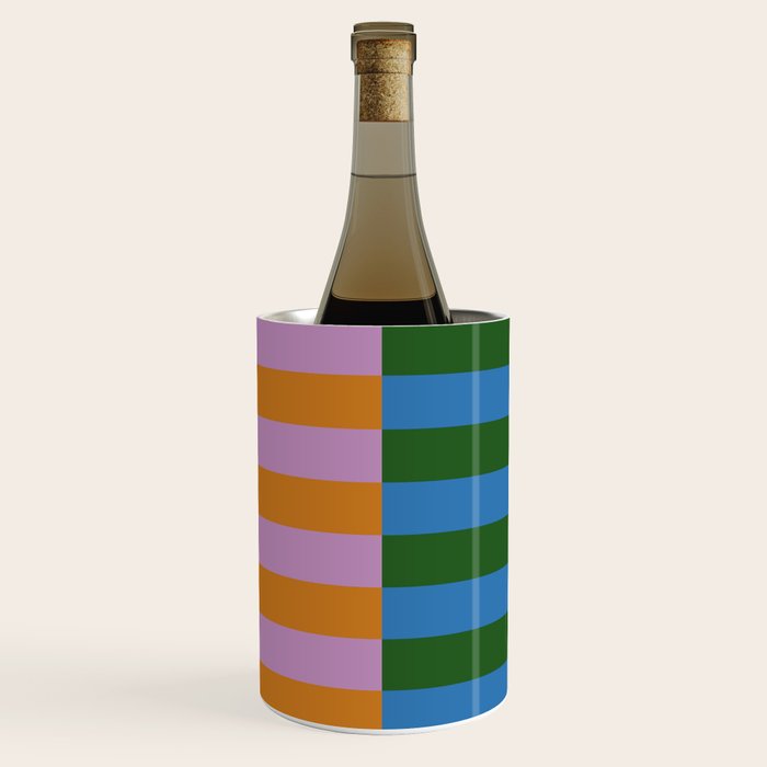 Abstraction_GEOMETRIC_STRIPE_LINE_COLORFUL_POP_ART_0701L Wine Chiller Gallery Image 1